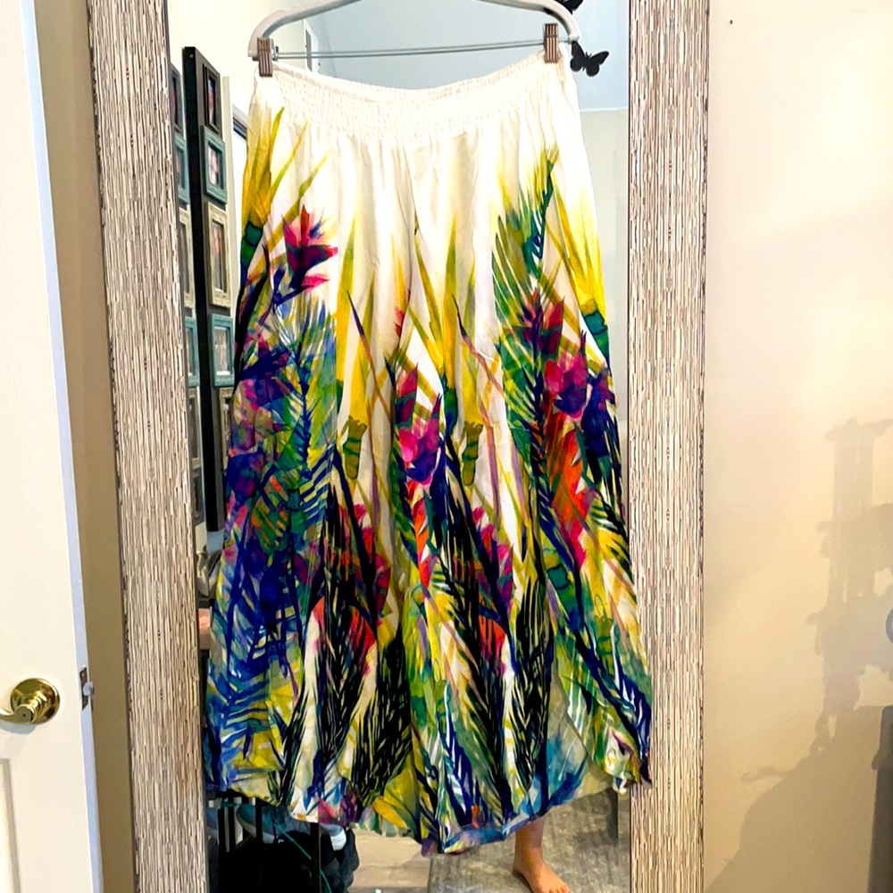 Anthropology flow pants with slit